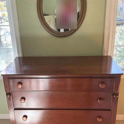 Pennsylvania House Dresser And Oval Mirror
