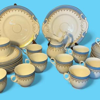 Vintage Blue Gold China Dishes