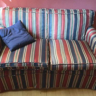 Striped Upholstered Classic Loveseat