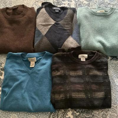 Vintage Mens Wool & Cashmere Sweaters incl. LL Bean, Brooks Brothers, & More