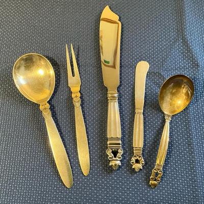 Denmark Sterling Silver Serving Pieces (200 Plus Grams)