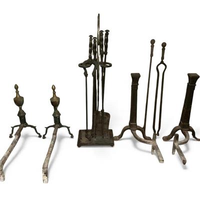 Antique Fireplace Tools & Andirons 