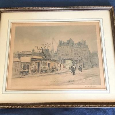 Watercolor Paris Signed Framed Print