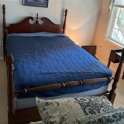 Solid Wood Mahogany Poster Headboard And Footboard - FULL