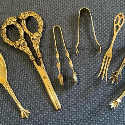 Steriling Silver Handle Scissors, Tongs, & More
