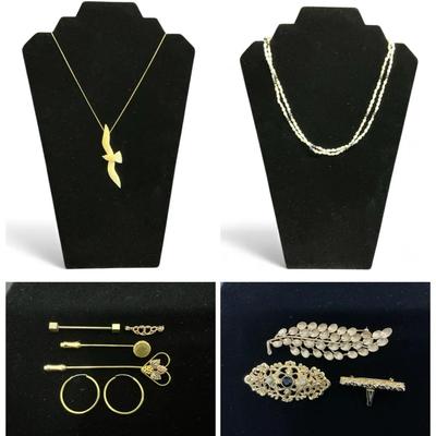 Costume Jewelry - Vintage Trifari, Hat Pins & More 
