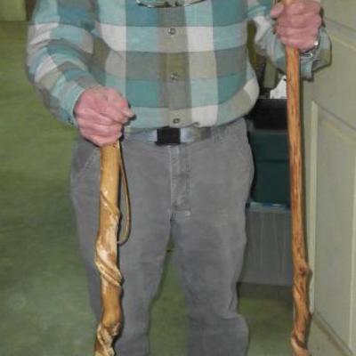 Walking sticks.