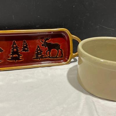 Woodland Collection Tray & Crock