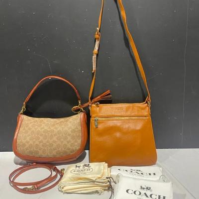 Coach Handbag With Additional Strap & Susu Leather Handbag