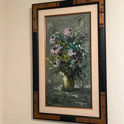 Vintage Early Mid Century Boquet Still Life, By Italian Artist, F. Anpuzano 