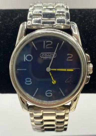 Coach Stainless Steel Watch With Box & Care Booklet 