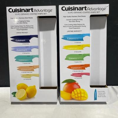 Cuisinart Ceramic Coated Knife Sets With Blade Guards