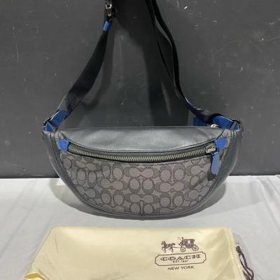 Coach Black And Blue League Belt Bag