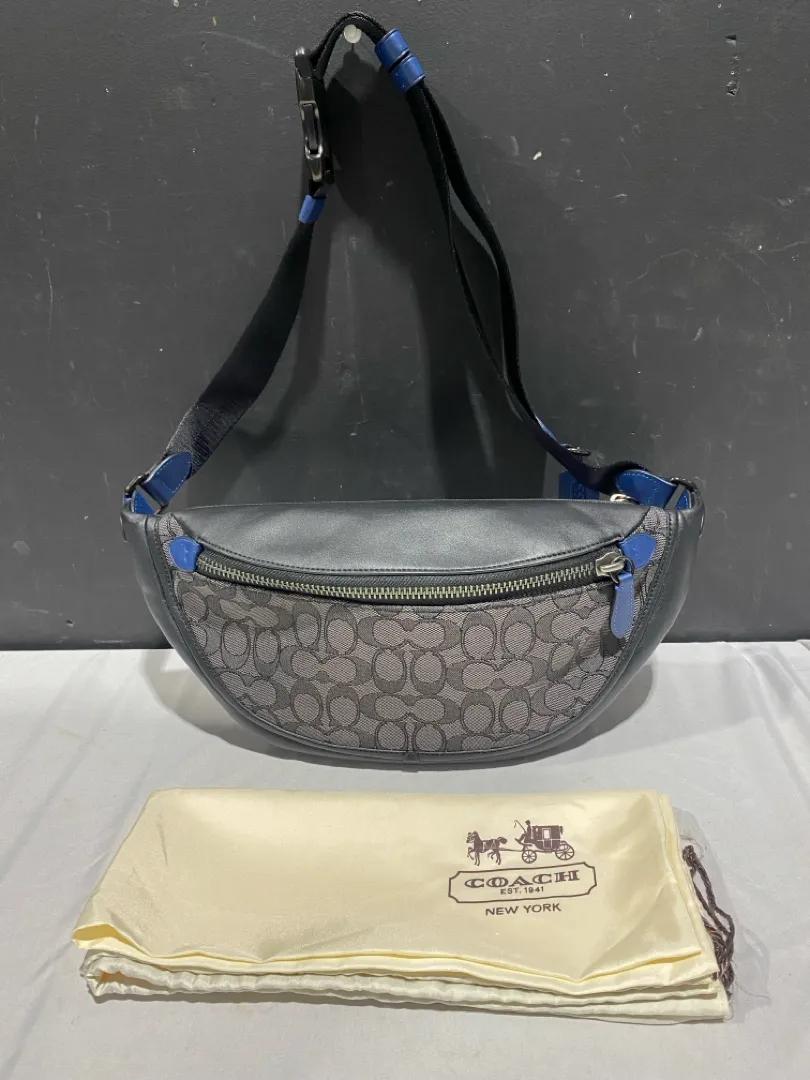 Coach Black And Blue League Belt Bag