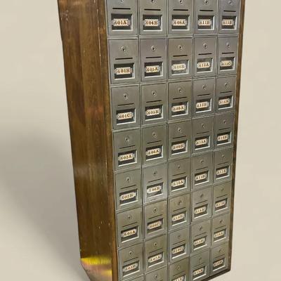 Vintage Deco Postal Box Cabinet 