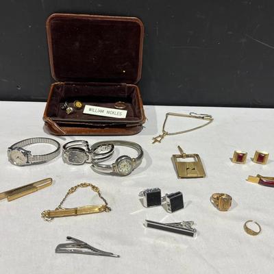 10K School Ring & Baby Ring, Hickok Rifle Tie Pin + More
