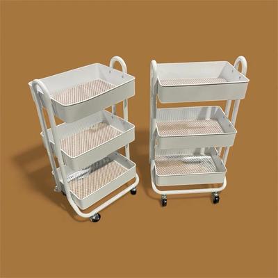 Pair Of Three Tier Rolling Utility Carts