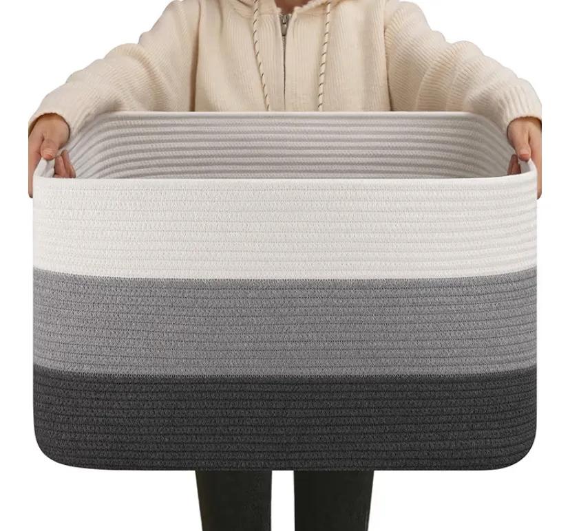 4 Extra Large Rope Baskets New In Box Never Used