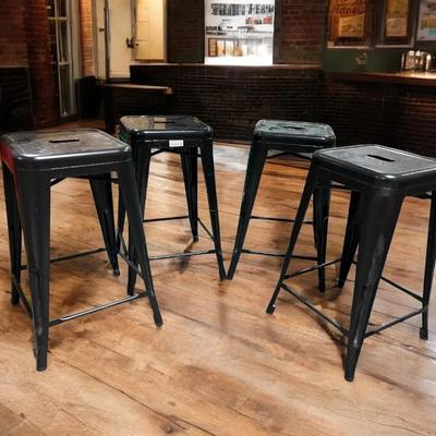 Matte Black Barstools 