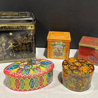 Vintage Collectible Tins Made In Western Germany, England, Holland & More