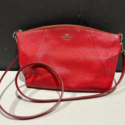 Coach Red Pebble Crossbody Bag