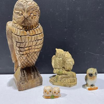 Vintage Hand Carved Owl + More Collection