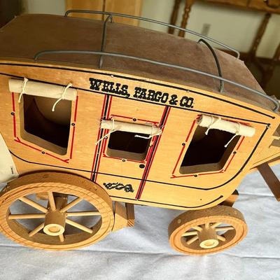 Vintage Trays And Wells Fargo Wooden Carriage