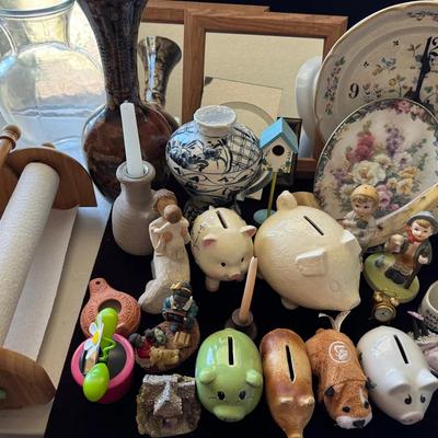 Lot 154:  Vases, Banks, Willow Tree “Grandma”, Mirrors, And More!