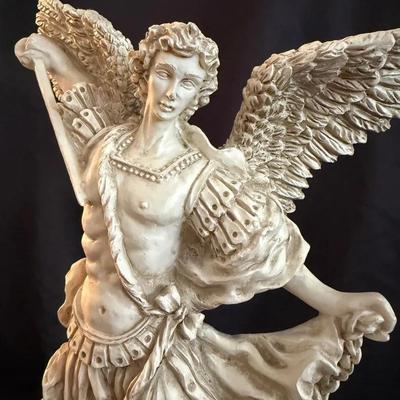 Lot 506: Large “Satan’s Defeat” Archangel Michael Statue – 13.5”