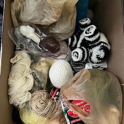 Lot 306: Yarn And Unfinished Crochet Projects - Piggies