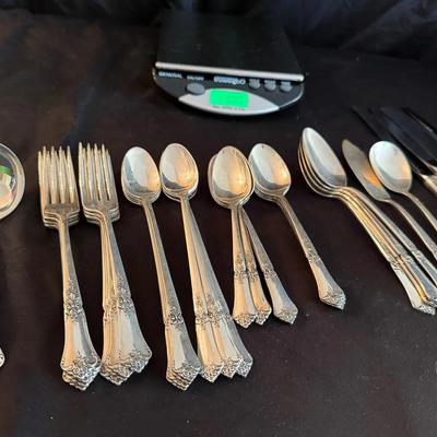 Lot 518: State House “Stately” Sterling Silver Flatware – Service for 8 + Servers (48+ pcs)
