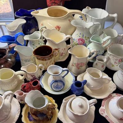 Lot 151:  Collection Of Pitchers And Bowls, Including I. Godinger & Co.