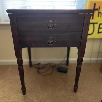 Lot 301: Kenmore Sewing Machine in Wood Cabinet — Model 158 Series