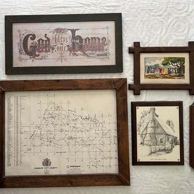 Lot 324: Rustic Home Vintage Wall Prints