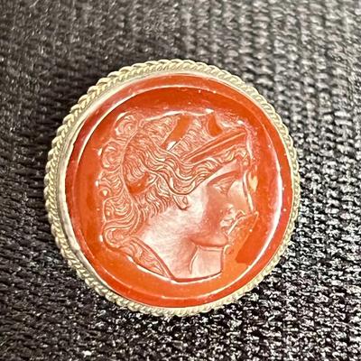 Antique carnelian soldier ring