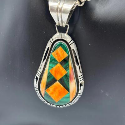 Navajo Silver Necklace By Gilbert Nelson