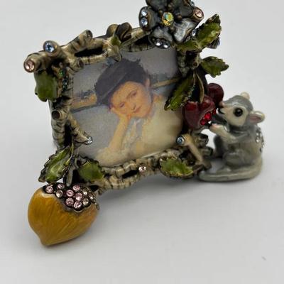 Jay Strongwater Picture Frame With Swarovski Crystals