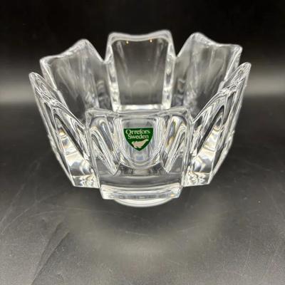 Vintage Orrefors Sweden Crystal Bowl