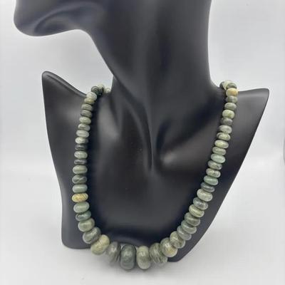 Jay King 925 Silver Necklace Of Silver Leaf Jasper