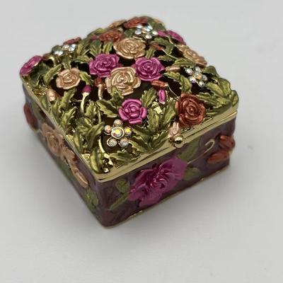 DZ Design Rose Pattern Trinket Box 