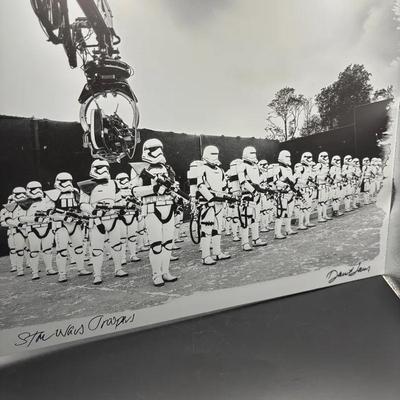 Signed David James Still Photo From Star Wars Troopers In Front Of Green Screen