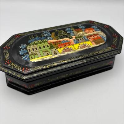 Russian Black Lacquer Box