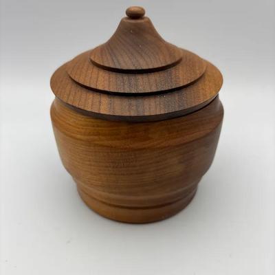 Myrtylewood Oregon Turned Lidded Bowl