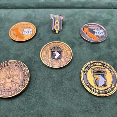 US Military Veteran Challenge Coins With Pin Lot 4