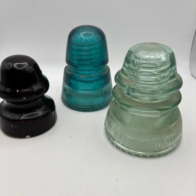 Vintage Glass Telephone Pole Insulators  