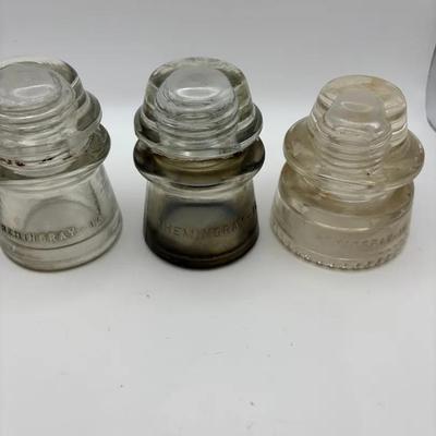 Vintage Hemingray Glass Telephone Pole Insulators