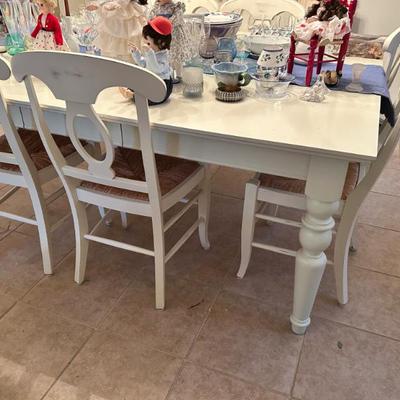 Sale Photo Thumbnail #6: Pottery Barn dining table.  Two leaves. Large! 8 chairs.  Great condition.  $250.00 or best offer.