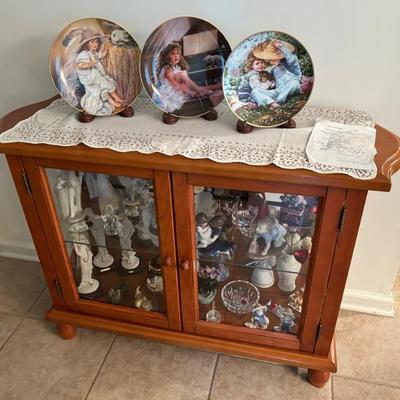 Sale Photo Thumbnail #4: Small glass and wood display cabinet. Items inside are not included. $50.00 or BO
