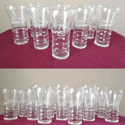 1950s Seven-Up Soda Fountain Glasses (LR)
