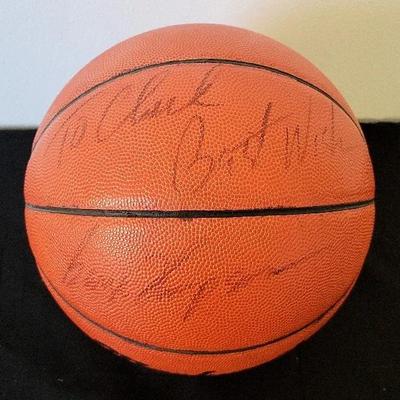 George Thompson Autographed Basketball (BR3)